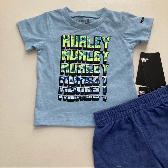 Hurley baby boy neon shorts set 2264 - Picture 2 of 5
